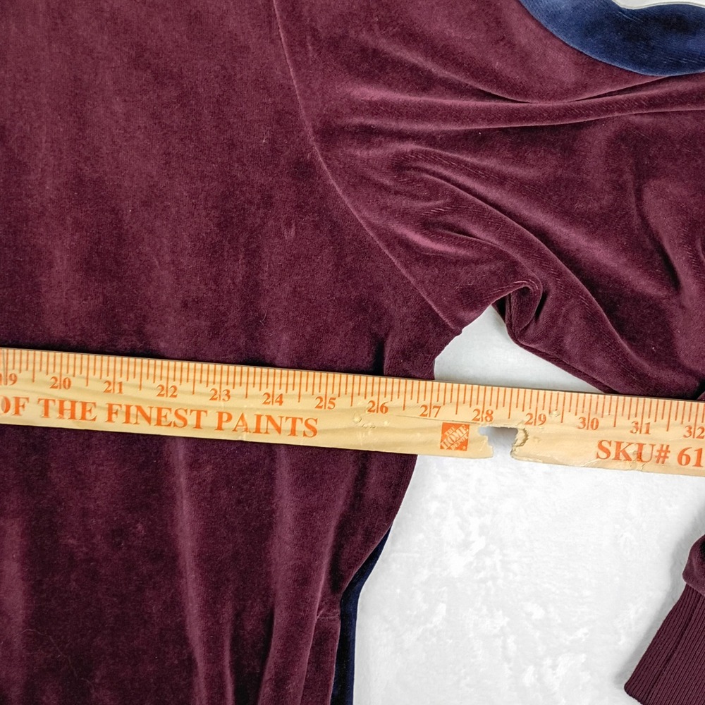 Puma Velour Track Jacket Mens 4XL Burgundy Navy Blue Full Zip Retro Y2K 90s - Picture 6 of 8